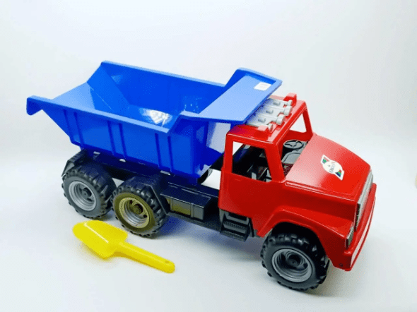 Игрушечный самосвал Orion 184 Интер откидной кузов лопатка/пасочки 60 см (42437)