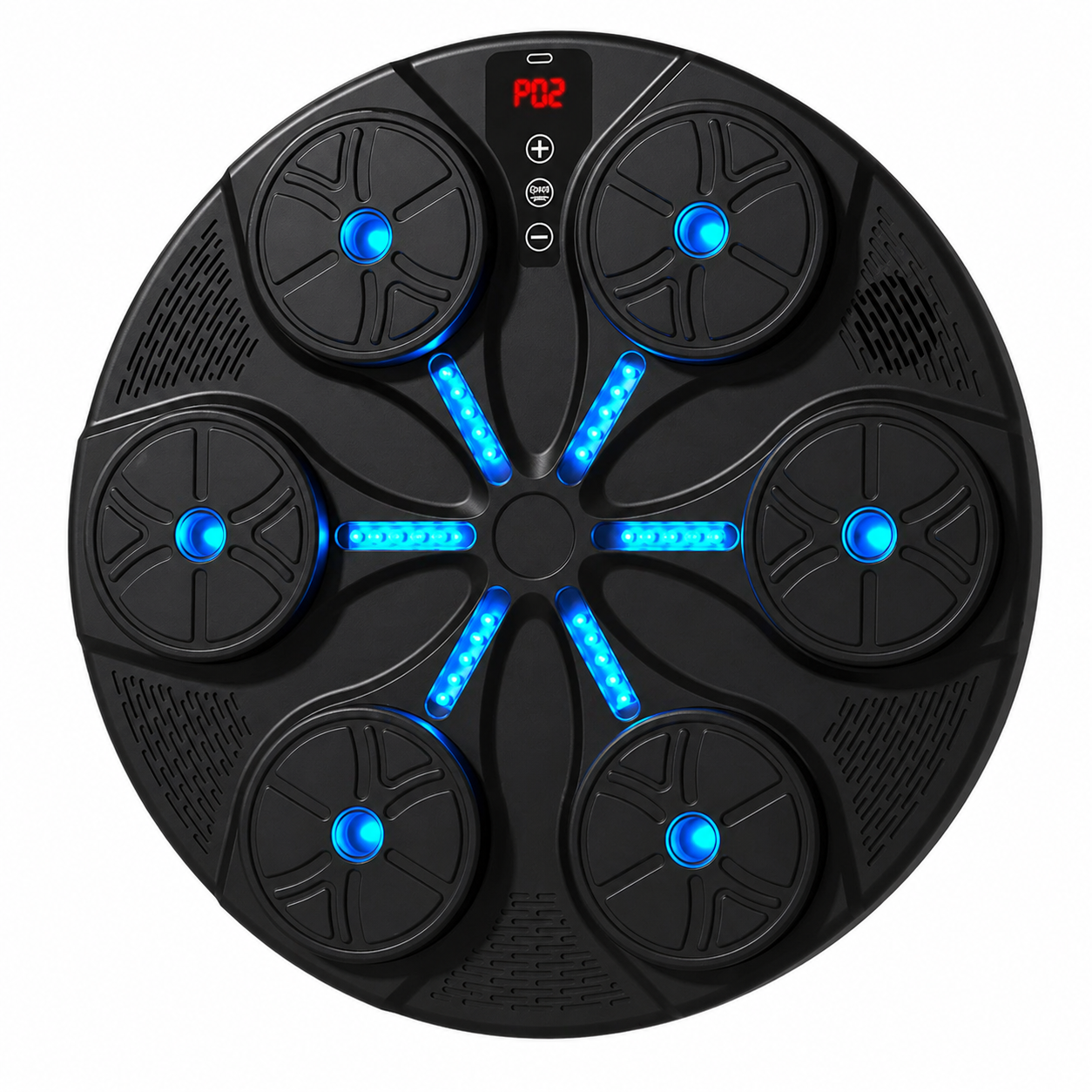 Тренажер для бокса настенный с Bluetooth и LED-подсветкой Черный