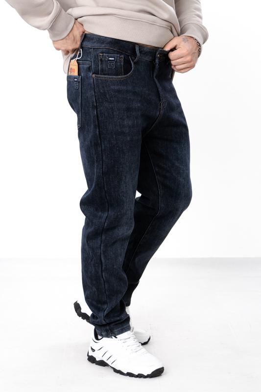 Джинси чоловічі зимові Носи Своє на флісі завуженого крою плюс сайз р. 34 Темно-синій (17221) - фото 5