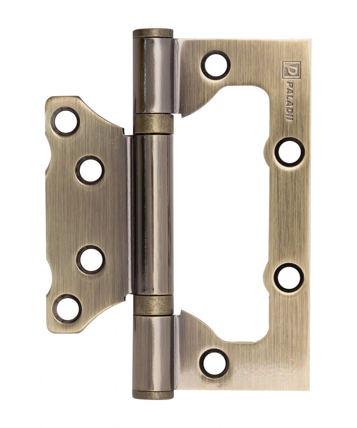 Петля для дверей накладная универсальная Paladii 2ВВ бабочка AB 100х75х2,5 мм 2 шт. Бронзовый (ПП059)