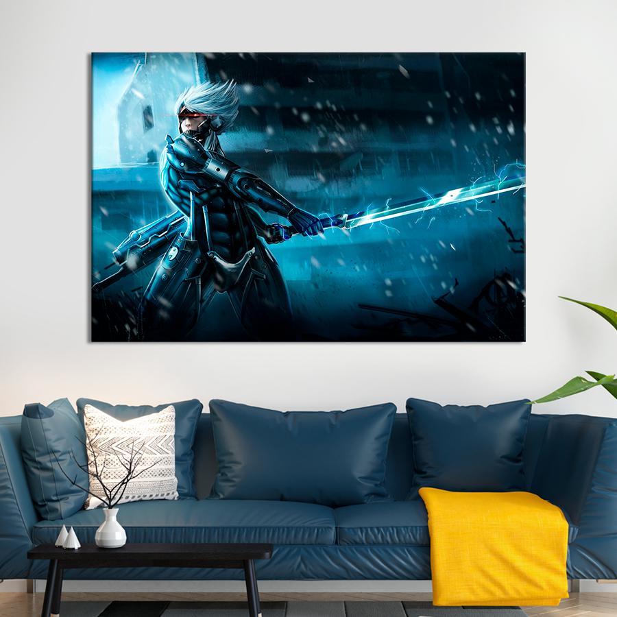 Настенний декор Смертоносный Райден Metal Gear Rising: Revengeance 80x54 см (A228-1)