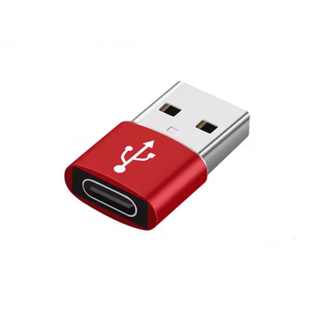 Переходник с USB на Type-C OTG Красный Переходник с USB на Type-C OTG Красный