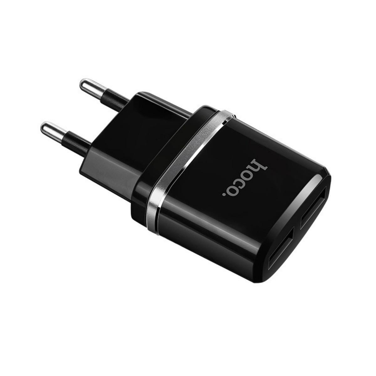 Мережевий зарядний пристрій Hoco C12 Black