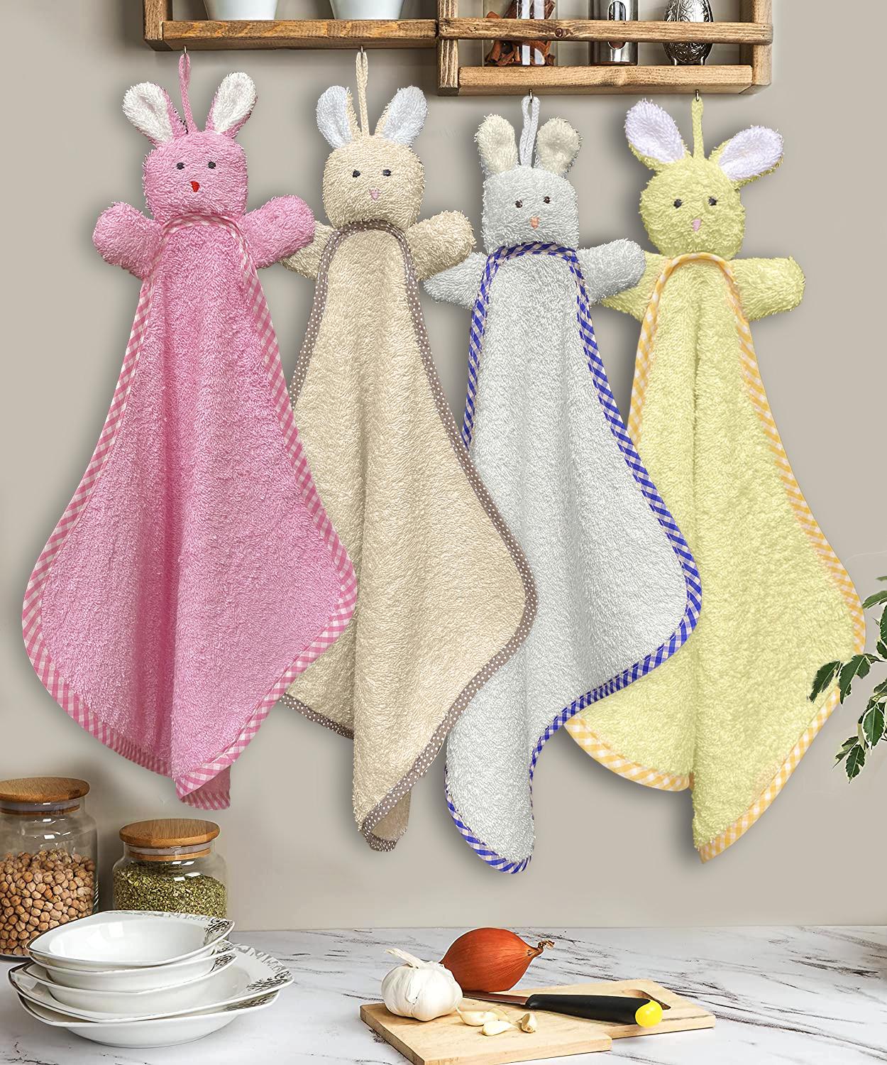 Набор кухонных полотенец Zastelli Зайчик махровые 34х50 см 4 шт. Разноцветный (20812)