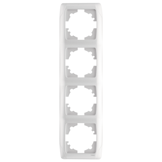 Рамка четырехместная вертикальная Viko Carmen Белый (00000008158) Рамка четырехместная вертикальная Viko Carmen Белый (00000008158)