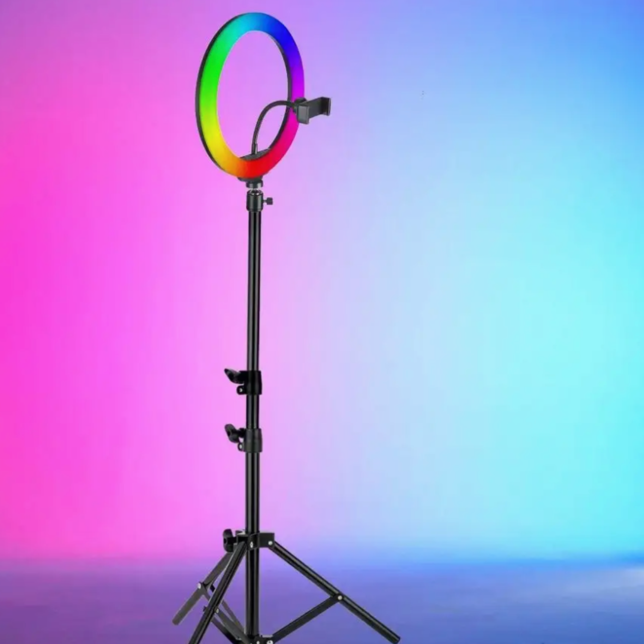 Кольцевая лампа RGB 26 см со штативом 210 см (22060807) - фото 11 Кольцевая лампа RGB 26 см со штативом 210 см (22060807) - фото 11