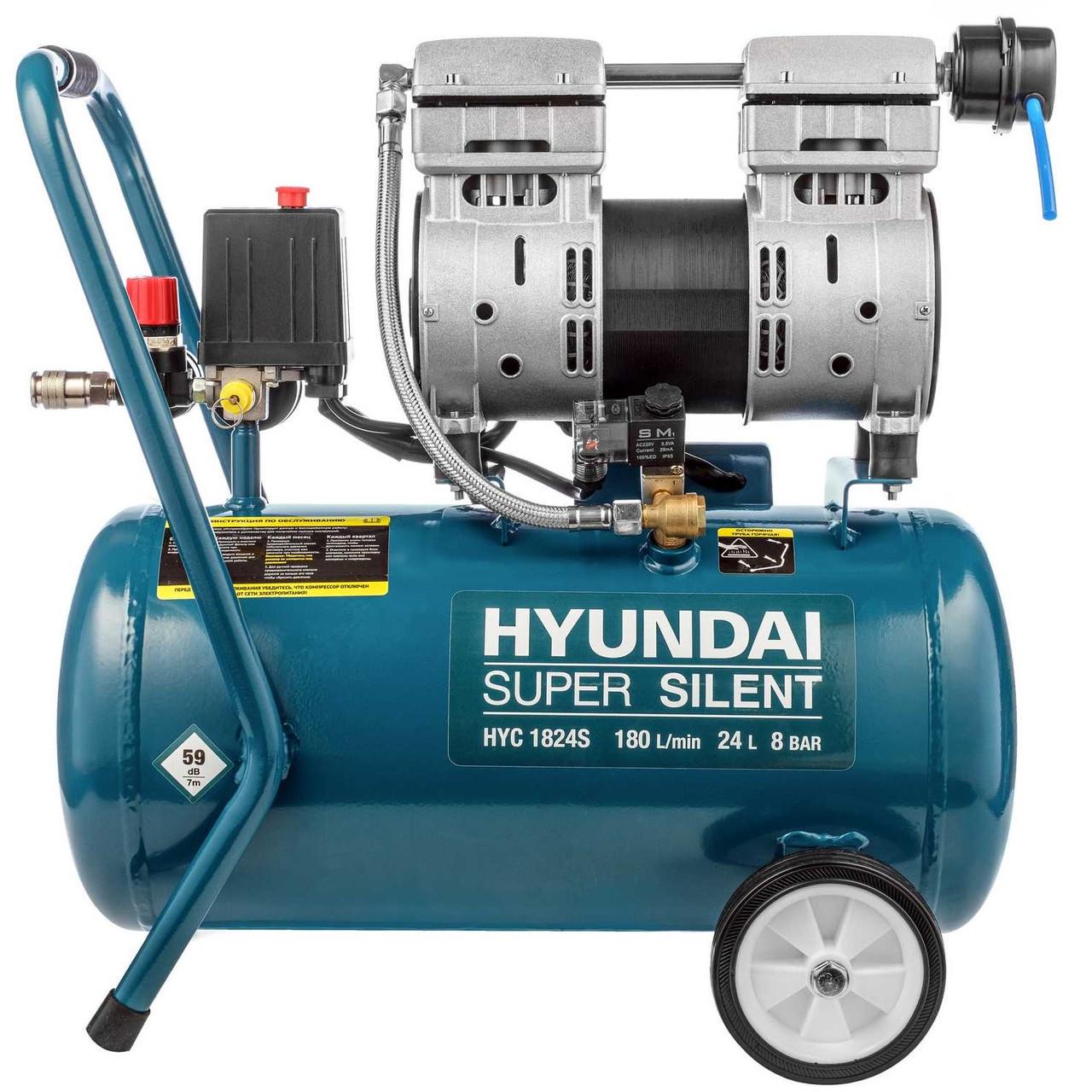 Компрессор воздушный Hyundai HYC 1824S безмасляный (1892665731) - фото 8 Компрессор воздушный Hyundai HYC 1824S безмасляный (1892665731) - фото 8