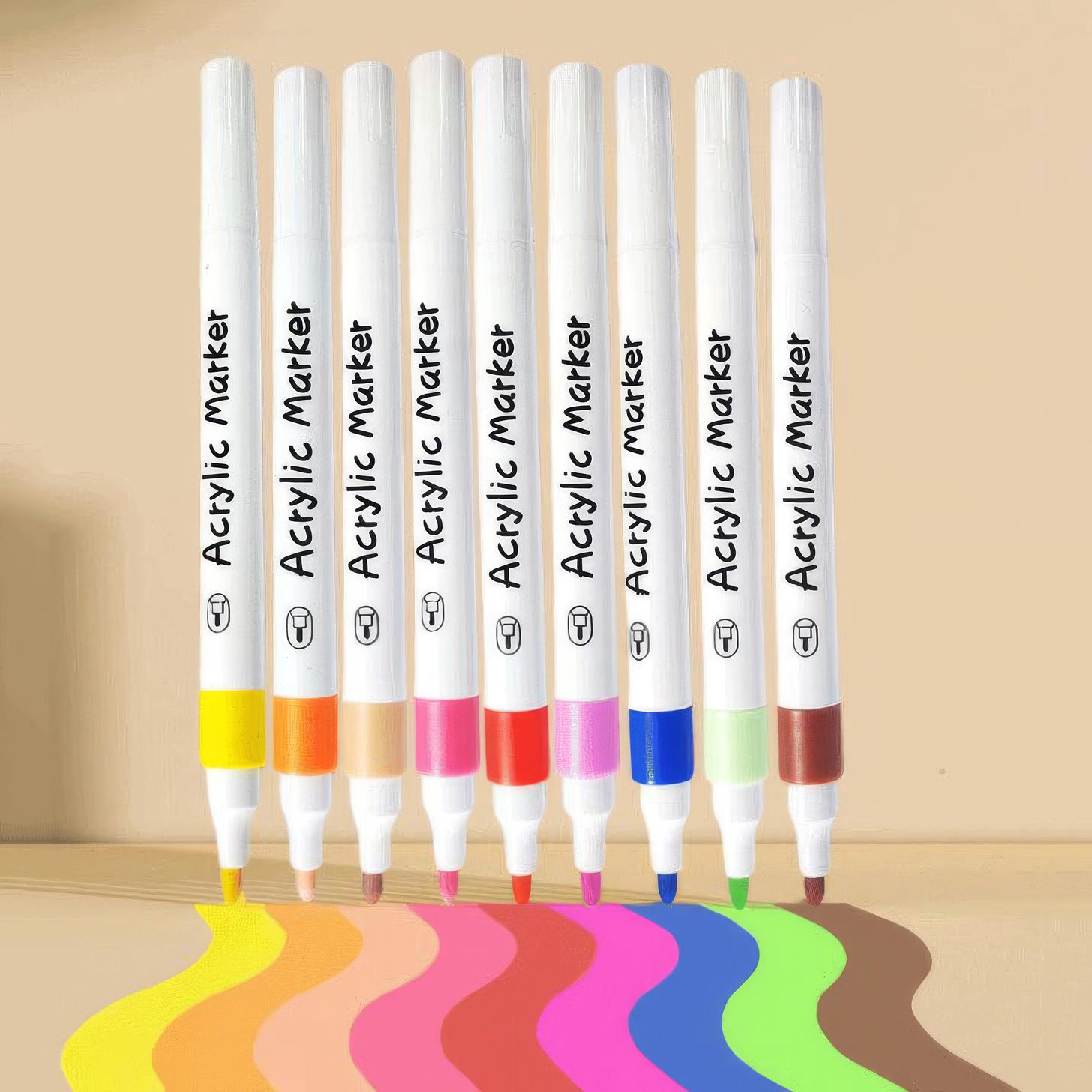 Маркеры акриловые Marker Acrylic Yulin Y-04-12 12 шт. (1010886-White-12) - фото 4 Маркеры акриловые Marker Acrylic Yulin Y-04-12 12 шт. (1010886-White-12) - фото 4