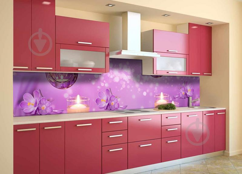 Скинали на кухню Zatarga «Блики» 600х2500 мм виниловая 3Д наклейка кухонный фартук самоклеящаяся Z180788