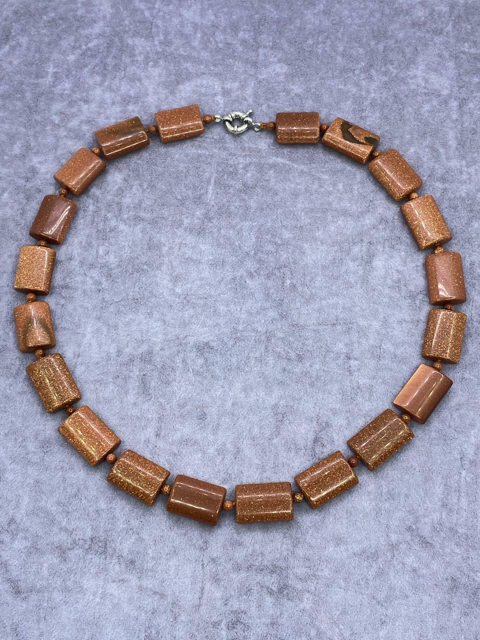 Бусы авантюрин 50 см Коричневый (580)