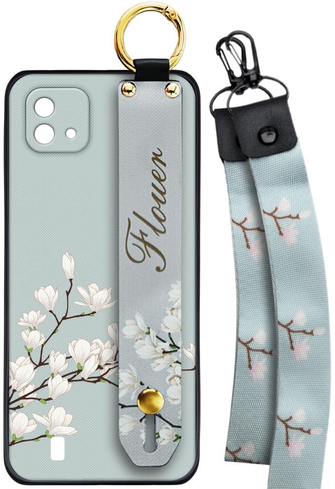 Чохол SHLab для Realme C11 (2021) Flower White + два ремінці з карабіном (25729)