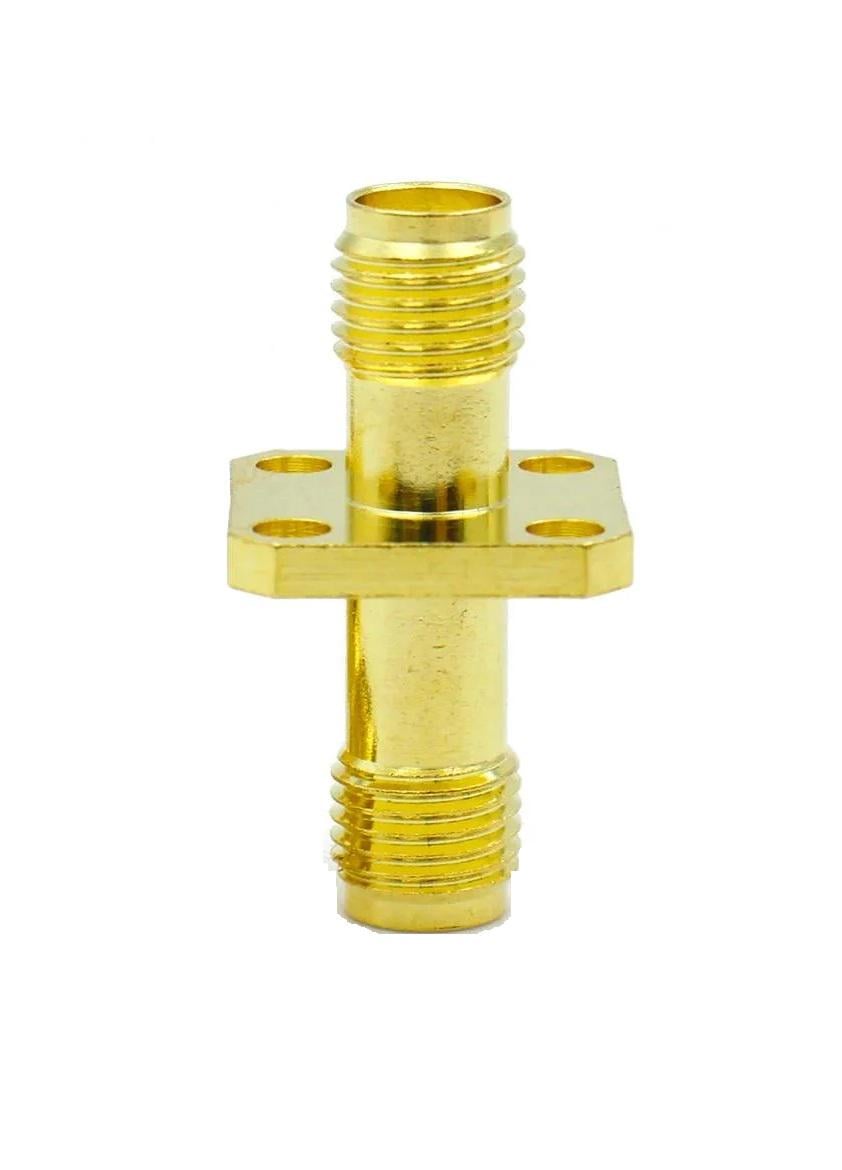 Перехідник SMA-Female to SMA-Female прямий з фланцем під монтаж для антен FPV (00-00026435)