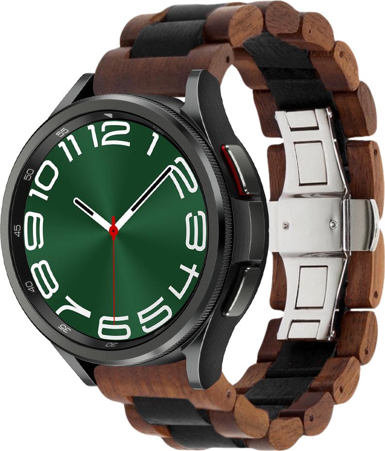 Ремешок деревянный WoodLock для Galaxy Watch 6 Classic 47 мм Brown (33137-30)