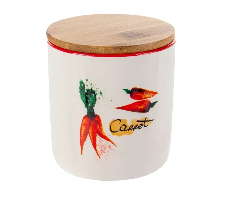 Банка для сипучих продуктів Hot vegetables 450 мл 10x11 см без коробки Банка для сипучих продуктів Hot vegetables 450 мл 10x11 см без коробки