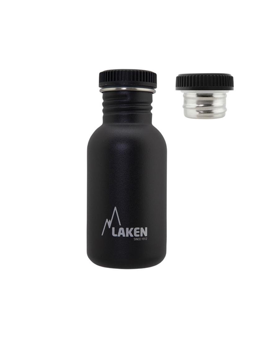 Бутылка Laken Basic Steel Bottle 0,5L P/S Cap Black (1004-BSA50NE)