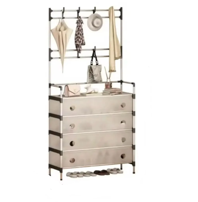 Підставка для взуття 2в1 на 4 полиці 180х62 см Підставка для взуття 2в1 на 4 полиці 180х62 см