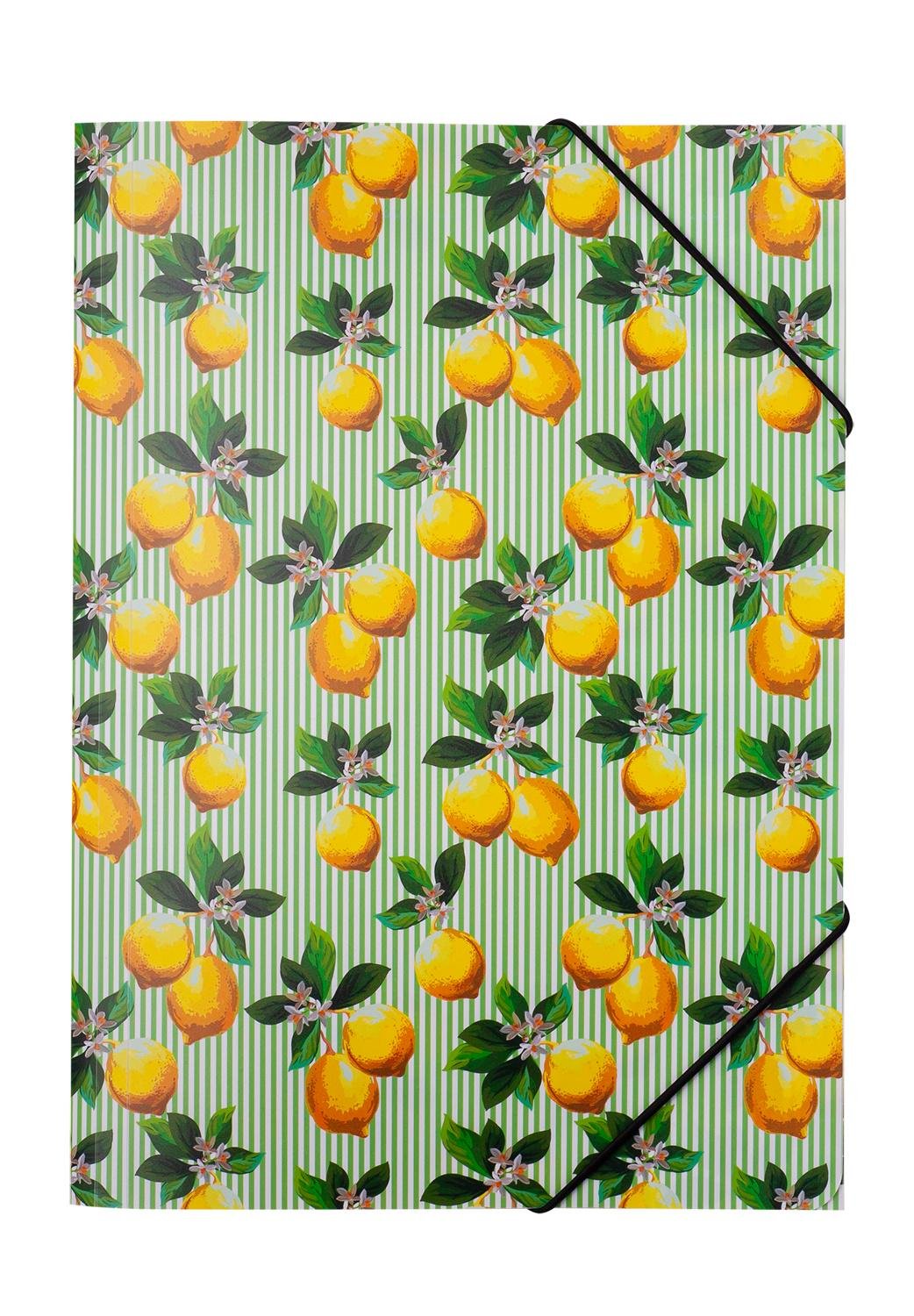 Папка Buromax Lemons Arabeski на резинке A4 Салатовый (BM.3958-15)