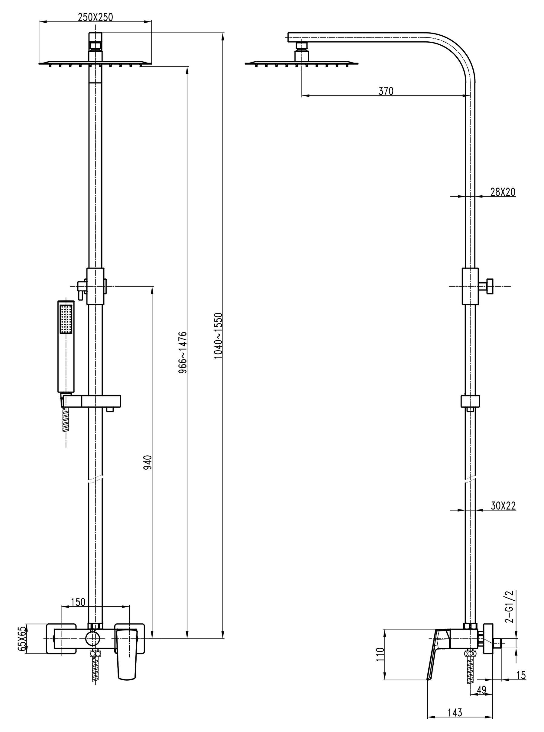 Душова система TOPAZ Lexi TL 21702-H57-00 латунь (20240) - фото 5