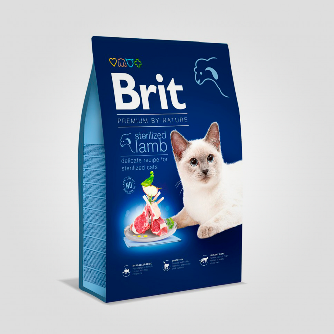 Корм сухой Brit Premium Cat by Nature Sterilised Lamb для стерилизованных котов с ягненком 8 кг (20504521) Корм сухой Brit Premium Cat by Nature Sterilised Lamb для стерилизованных котов с ягненком 8 кг (20504521)