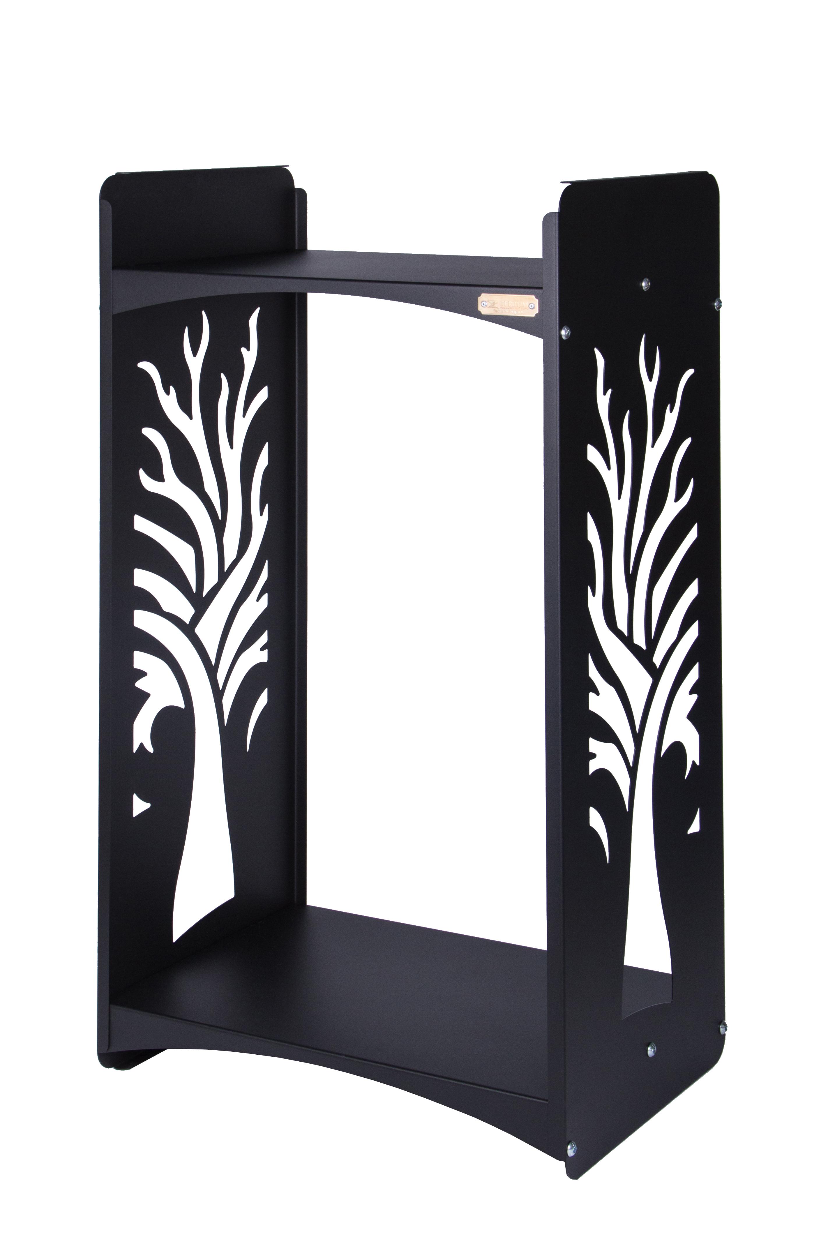 Стеллаж для дров Старый дуб разборной Черный (698)