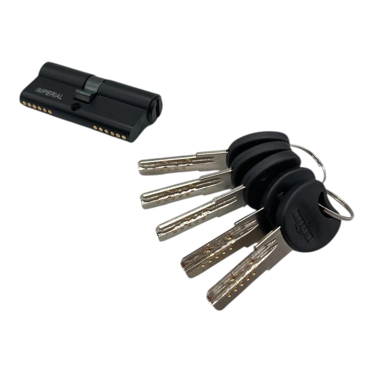 Цилиндр для замка Imperial ZC 70 мм 35/35 Черный (300080) - фото 4