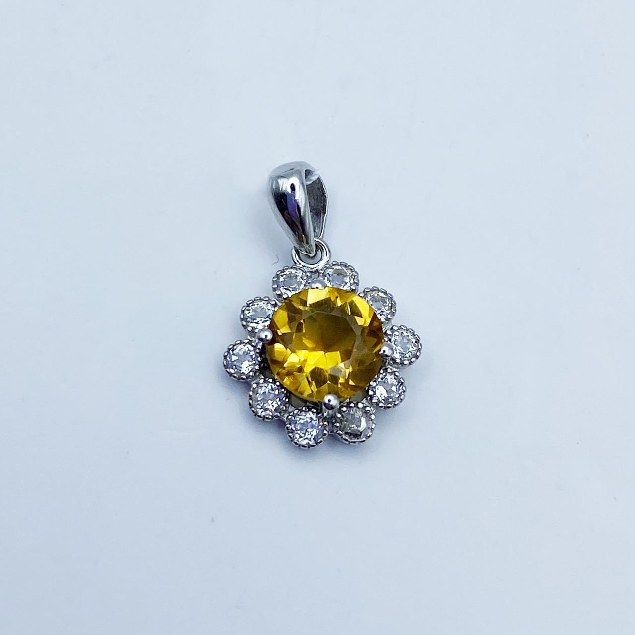 Серебряный кулон с цитрином 1,9 г (2377598845)