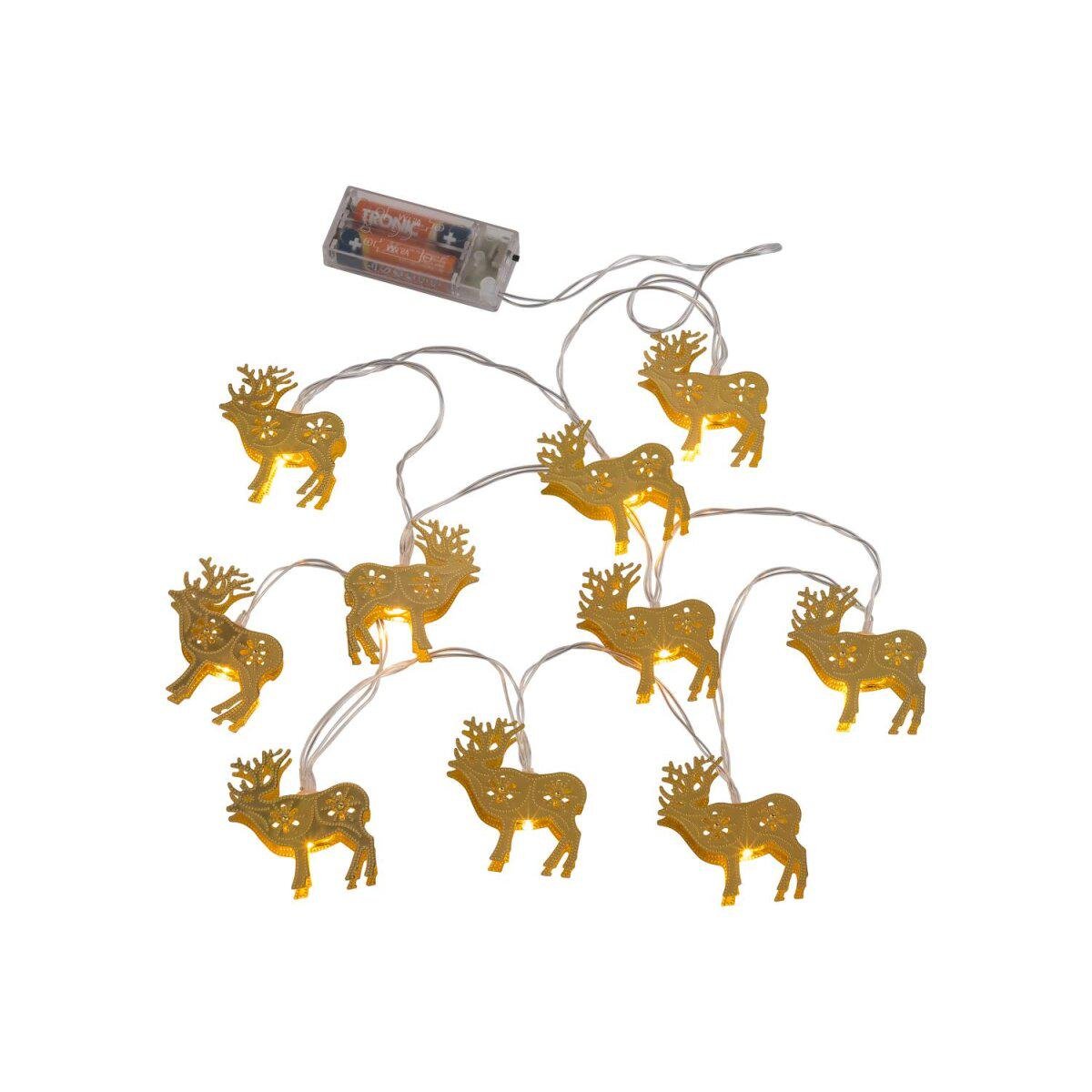 Гирлянда с металлическими оленями Livarno Home 10 LED с таймером 165 см (P1-00325) - фото 3