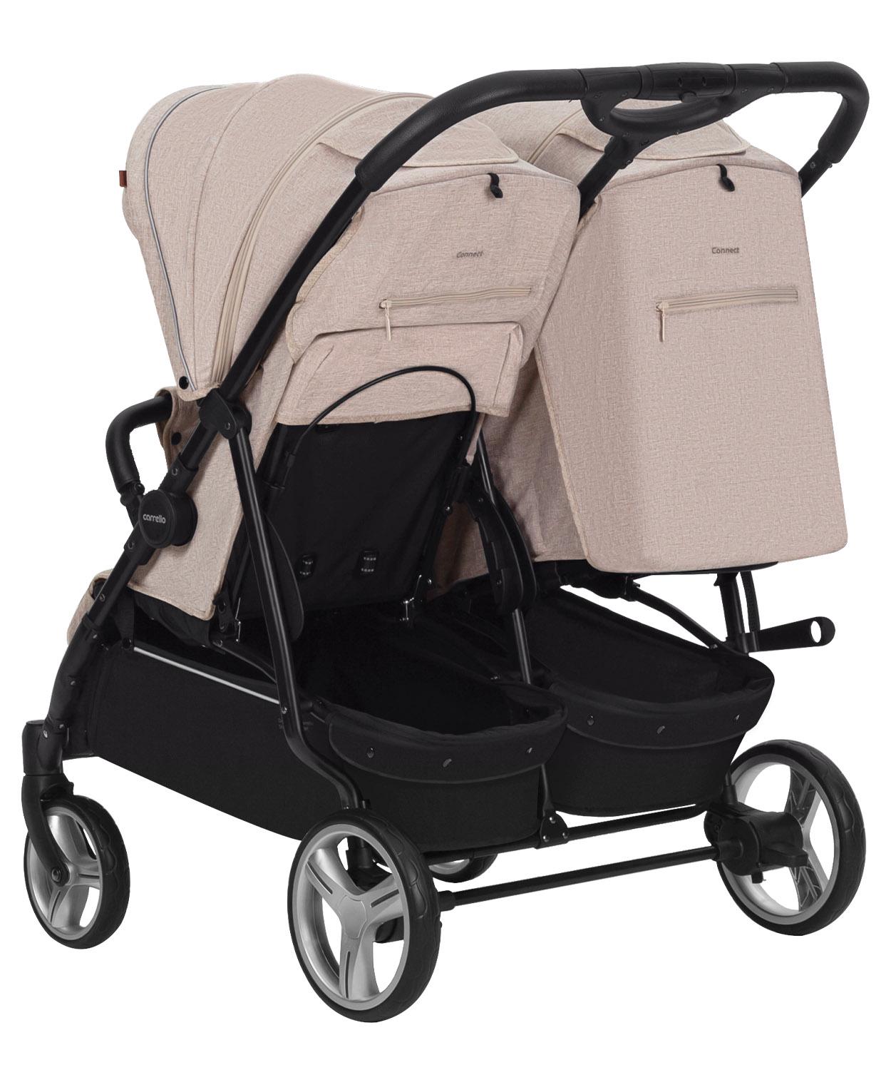 Коляска детская Carrello Connect для двойни с люлькой Cotton Beige (CRL-5502/1) - фото 7