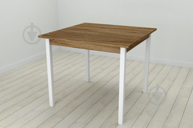 Стол кухонный Ferrum-decor Диего 75x80x80 Белый ДСП Дуб Таверна 16мм (DIE0041)