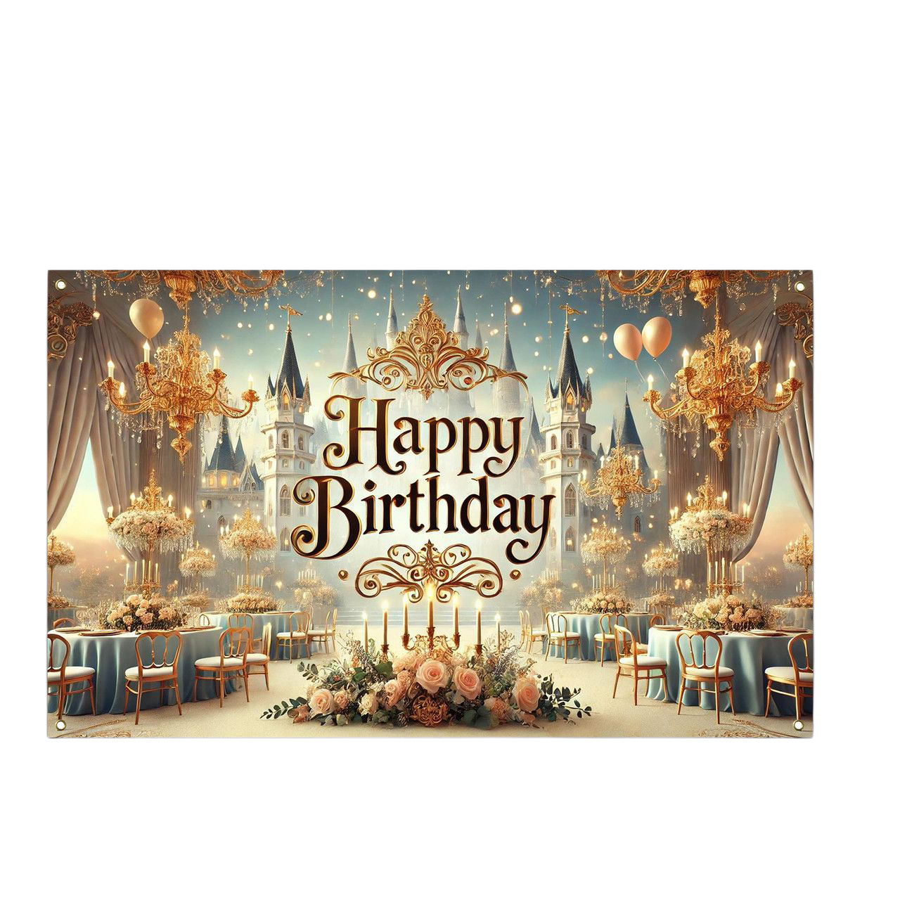 Плакат-фотозона для свята Happy Birthday 110х180 см (2602470931)