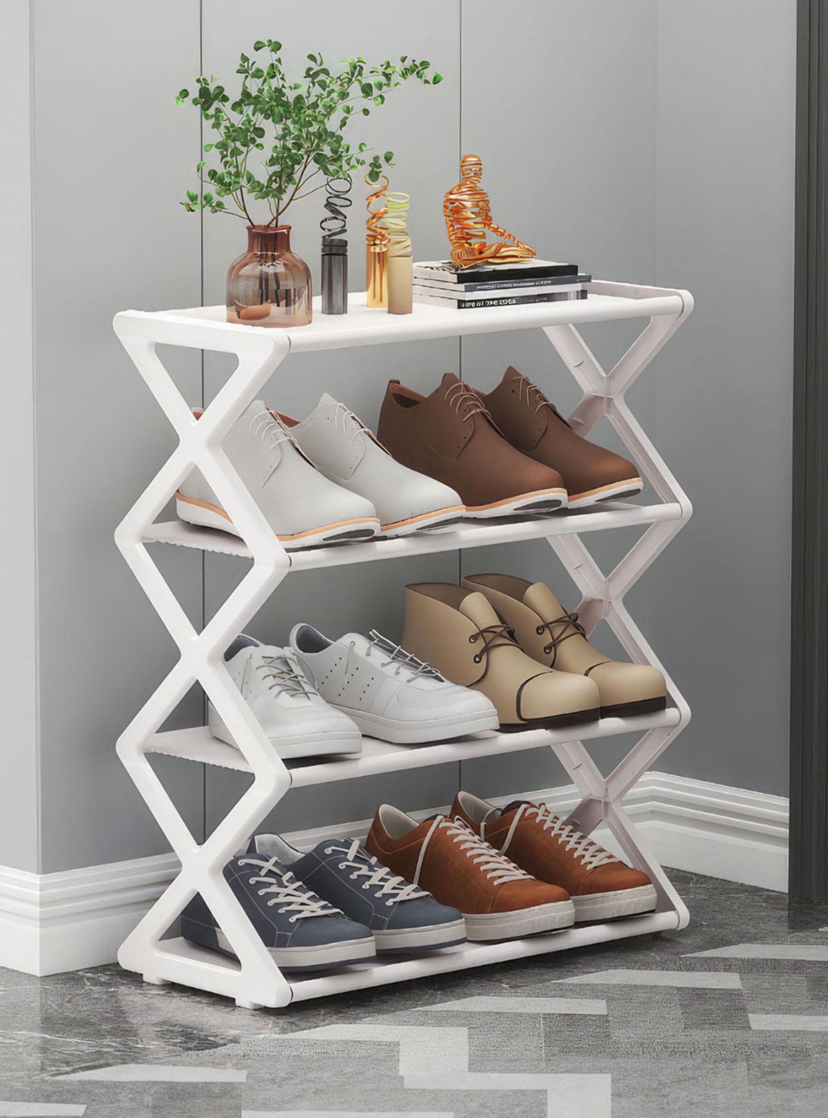 Полка для обуви OnePro 8904 4 яруса лофт Белый (67118)