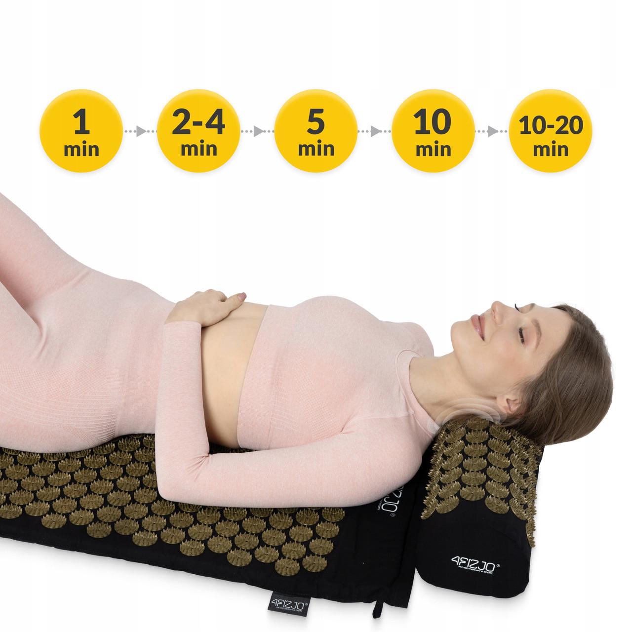 Килимок акупунктурний з валиком 4fizjo Classic Mat XL Аплікатор Кузнєцова Black/Gold (P-5907739315052) - фото 3 Килимок акупунктурний з валиком 4fizjo Classic Mat XL Аплікатор Кузнєцова Black/Gold (P-5907739315052) - фото 3