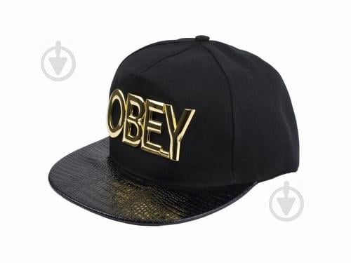 Бейсболка OBEY Snapback Gold One sizе Чёрный (23242)