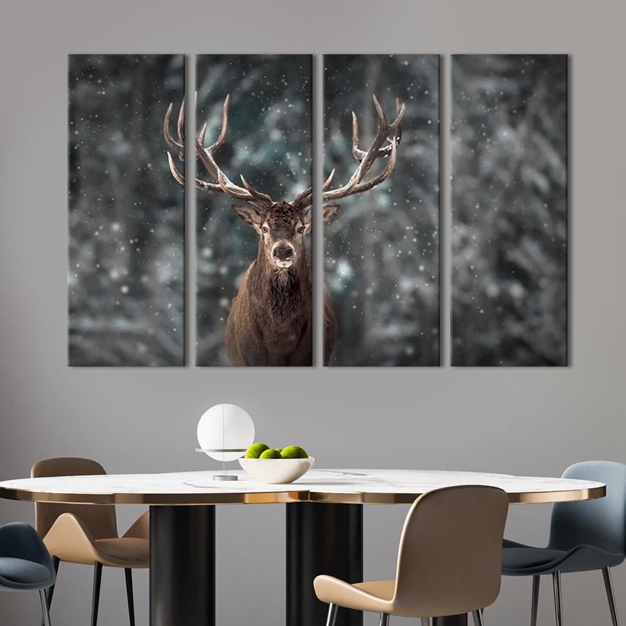 Модульная картина на холсте Полиптих Гордый северный олень 149x93 см (178-41)