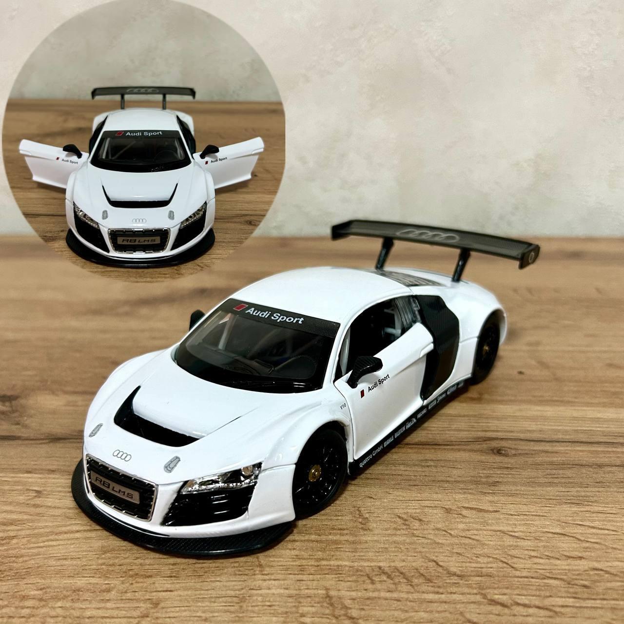 Машинка детская металлическая Rastar 56100 Audi R8 LMS 1:24 Белый (56100) - фото 5 Машинка детская металлическая Rastar 56100 Audi R8 LMS 1:24 Белый (56100) - фото 5