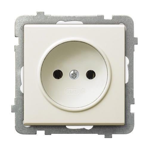 Розетка одинарная Ospel Sonata без рамки Кремовый (29319422)