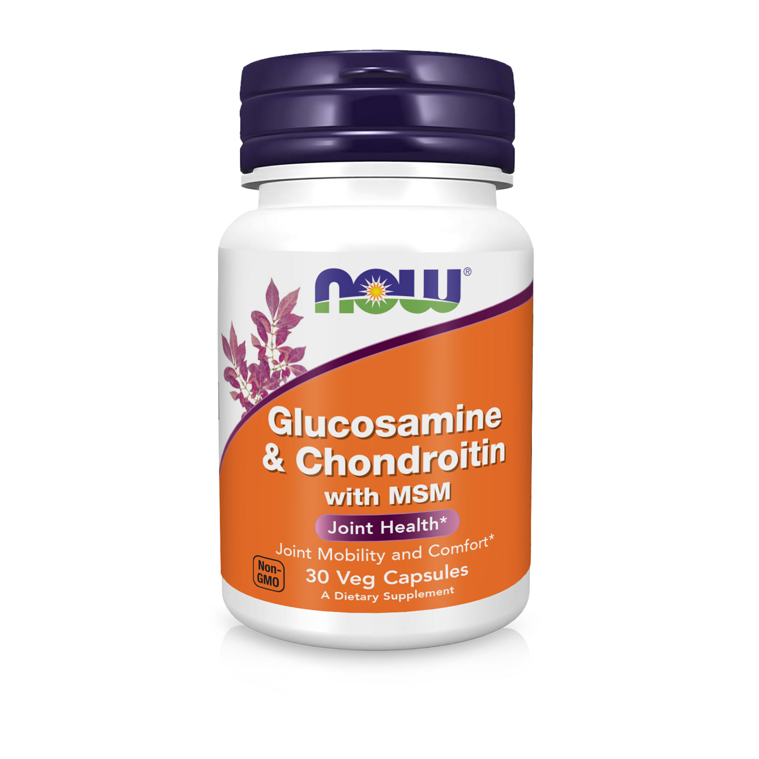 Диетическая добавка Now Glucosamine & Chondroitin with MSM 30 капсул