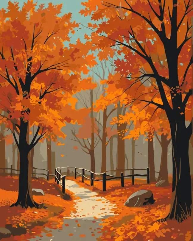 Картина по номерам ART CRAFT Осенний лес 40x50 см (ACR-B-11055-AC) Картина по номерам ART CRAFT Осенний лес 40x50 см (ACR-B-11055-AC)