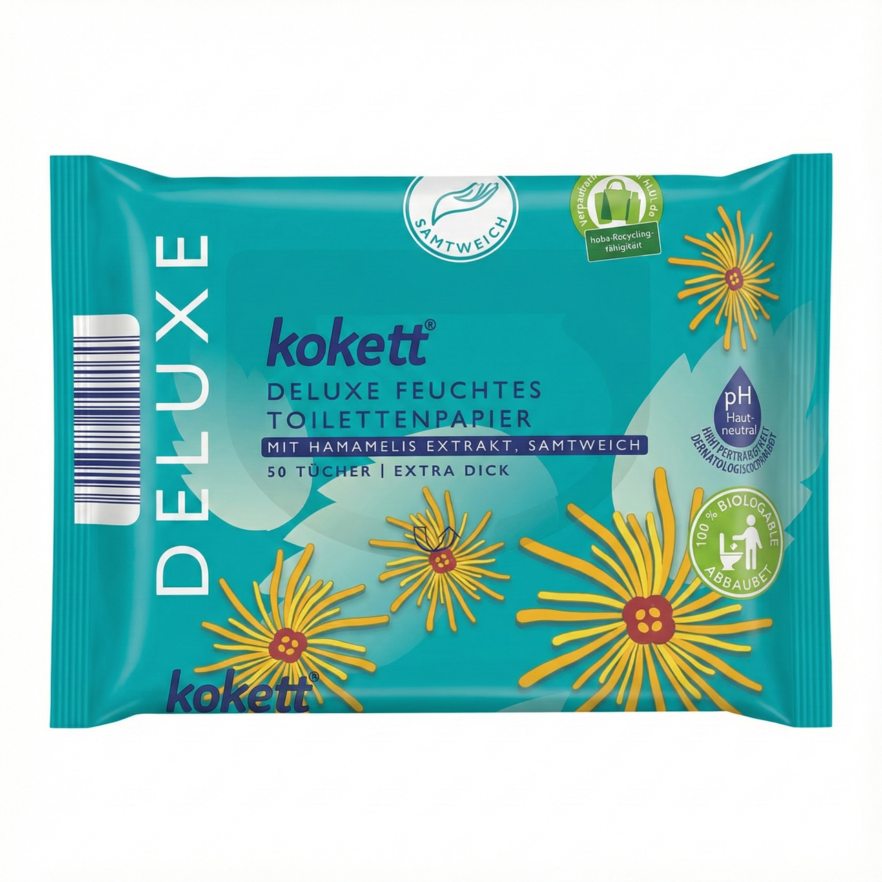 Туалетная бумага влажная Kokett Deluxe с экстрактом гамамелиса 50 шт. (000006750)