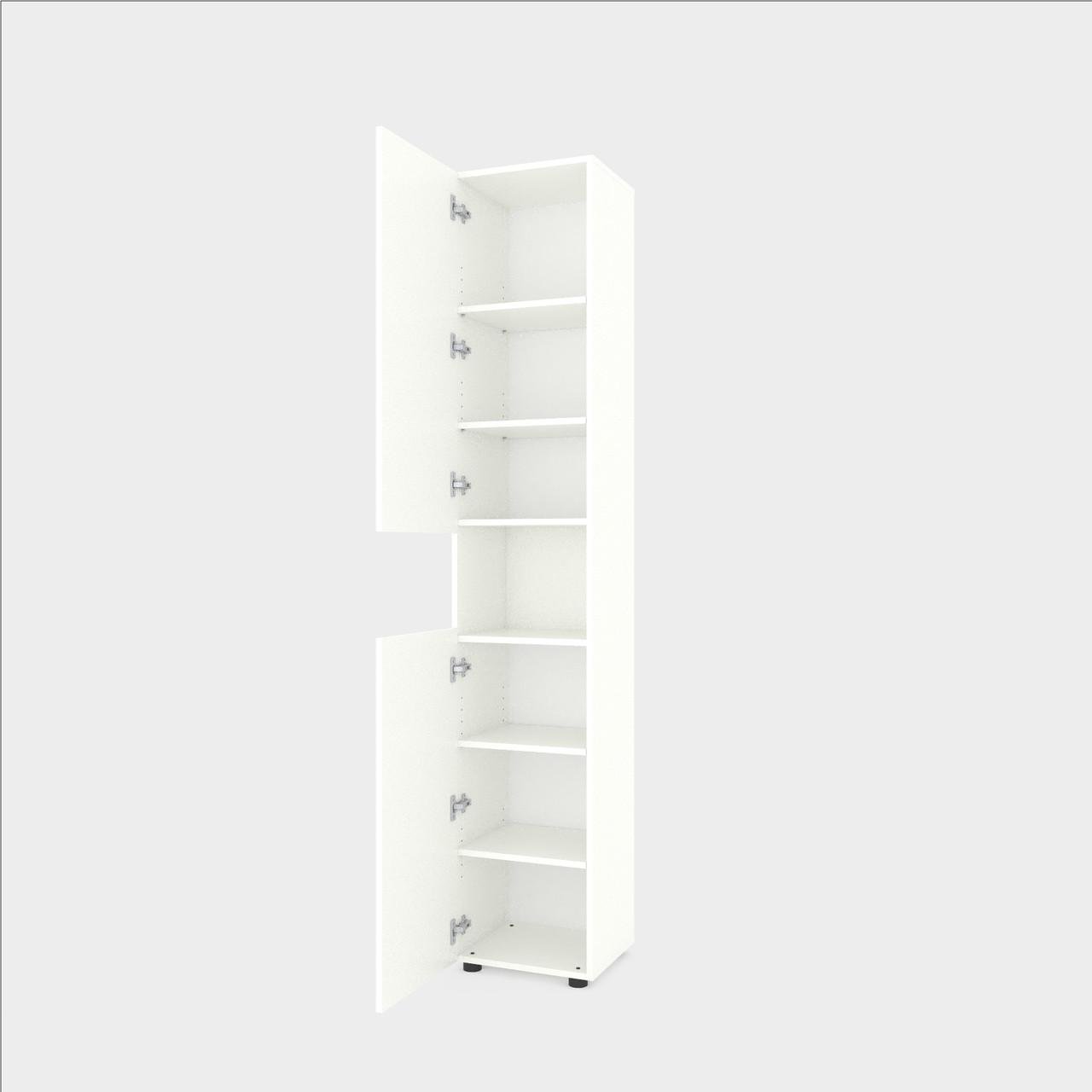 Пенал Metkas Home B003U ЛДСП 400x350x2130 мм Белый снег - фото 4