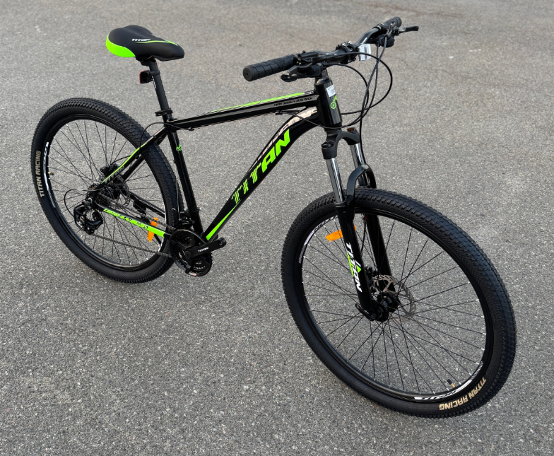 Велосипед горный алюминиевый найнер Maxus Mbike Lockout 2025 29" Черный/Зеленый