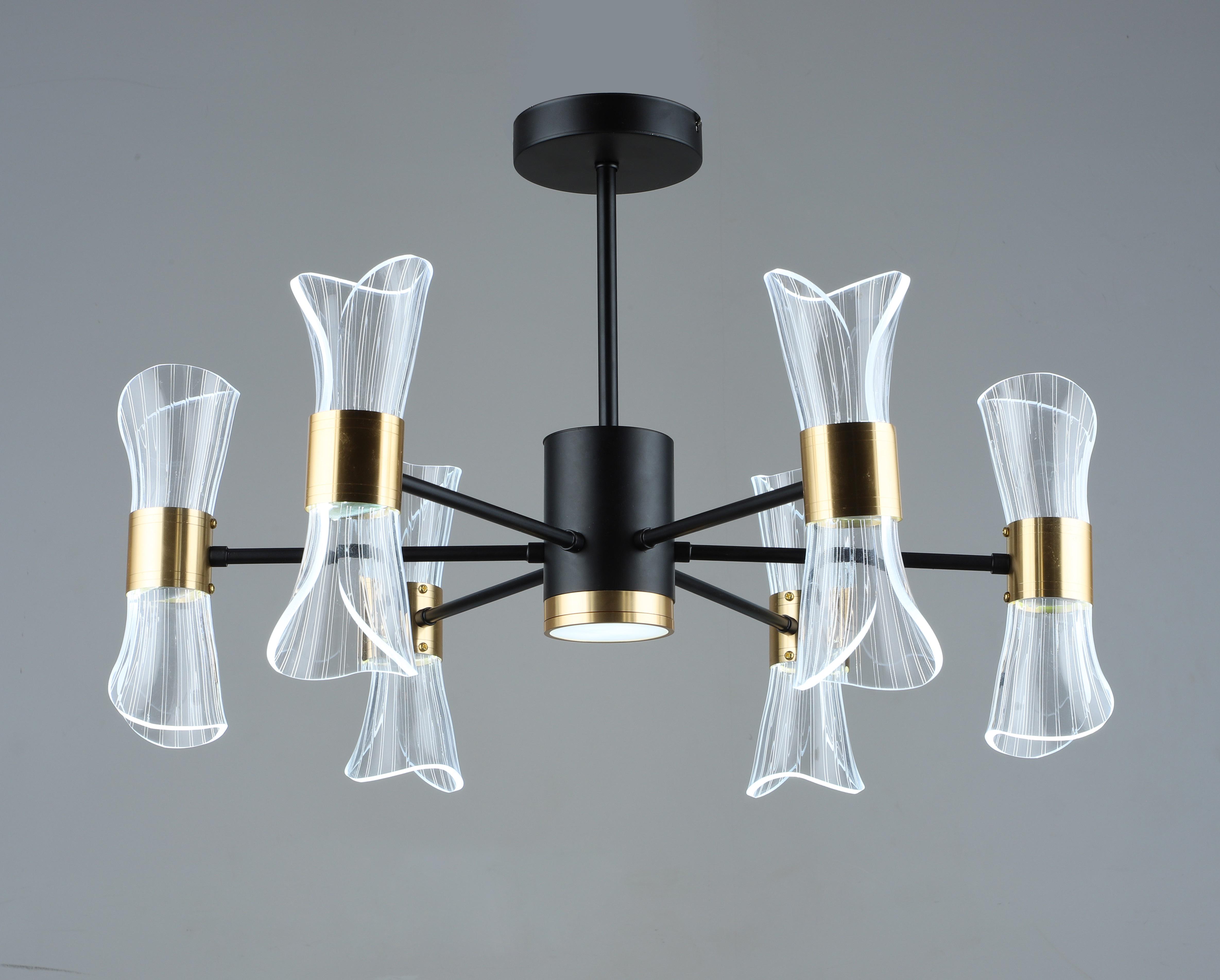 Люстра B N5496/6 BK+GD на 6 плафонов (000039520)