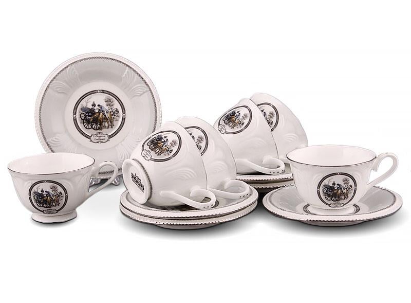 Кавовий набір Lefard Фаєон на 6 персон 80 мл Білий (586-085)