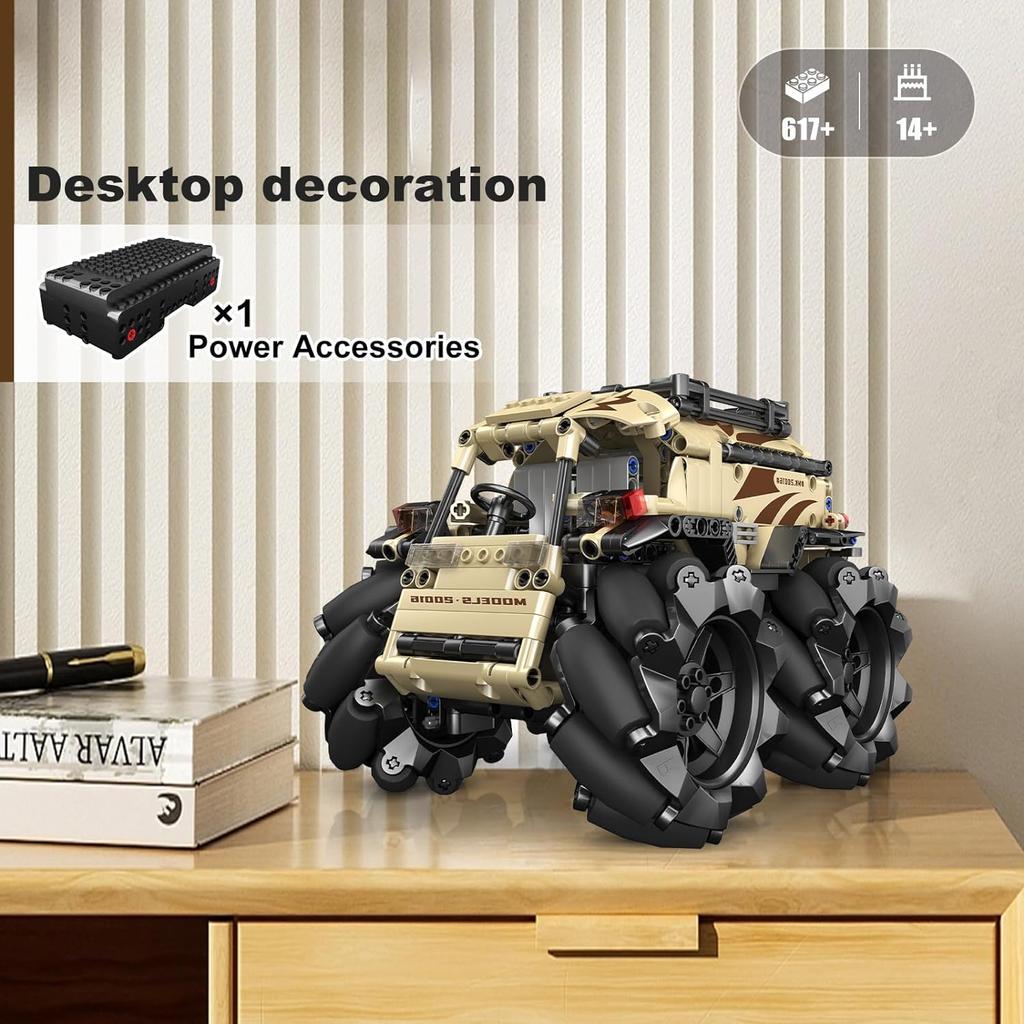 Конструктор-машина на радиоуправлении MOULD KING Mecanum внедорожник 617 дет. (20016) - фото 8 Конструктор-машина на радиоуправлении MOULD KING Mecanum внедорожник 617 дет. (20016) - фото 8