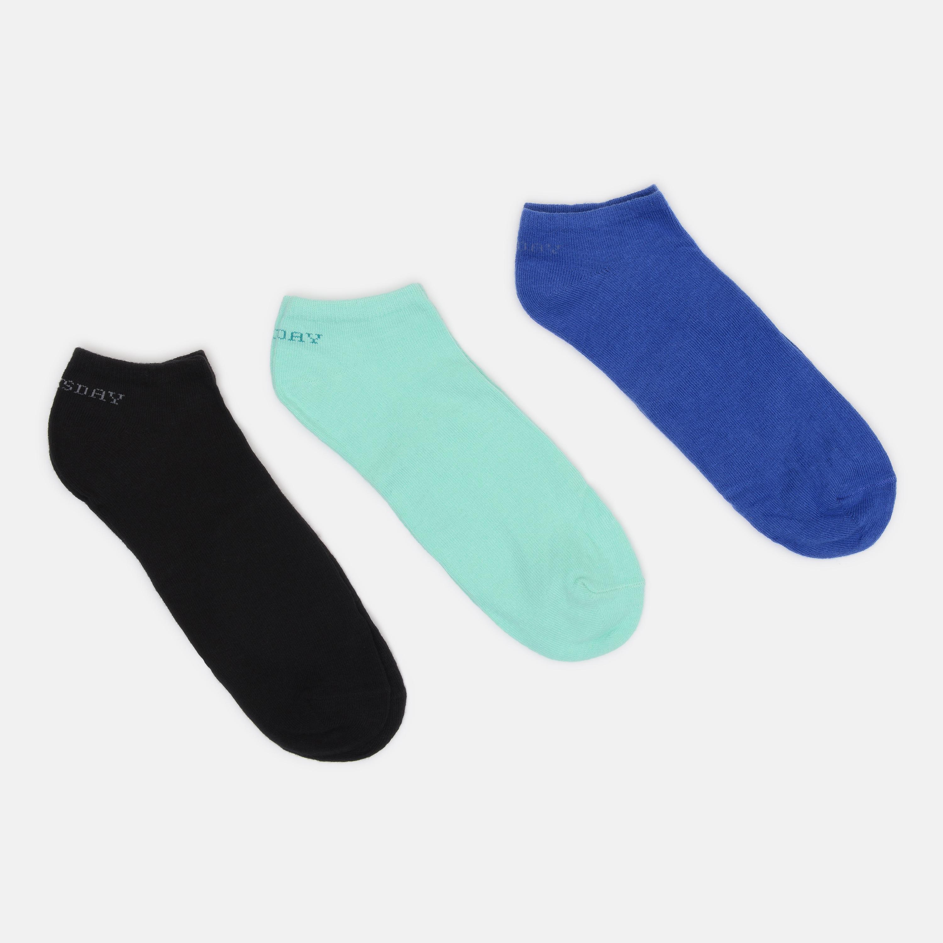 Шкарпетки C&A 3 пари р. 39-42 Чорний/Синій/М'ятний (14095552141)