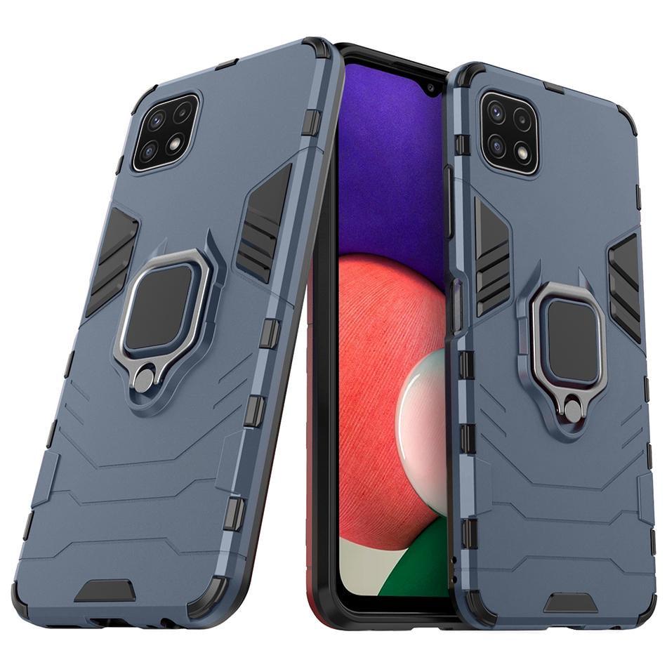 Противоударный чехол Samsung Galaxy A22 5G A226 (подставка кольцо) Graphite (29695-40)