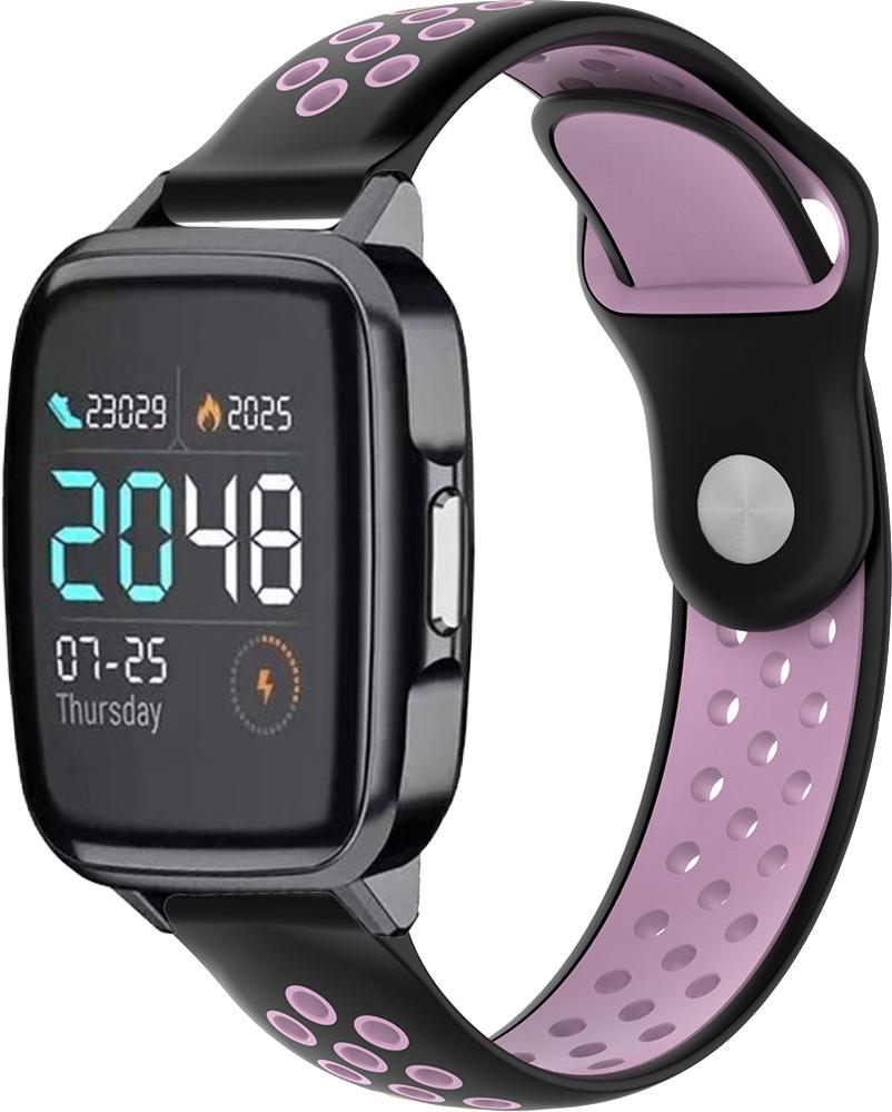 Ремешок Sport для Haylou Smart Watch 2 LS02 Pink Black (23038-49)