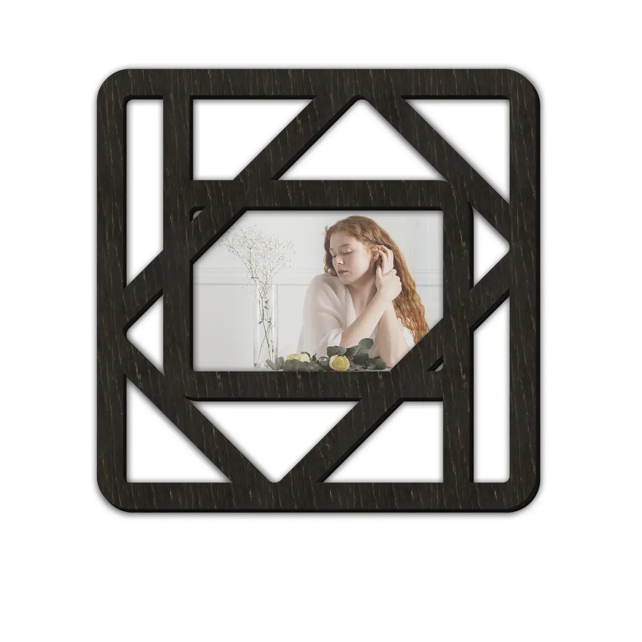 Рамка для фото геометрическая деревянная Черный (boho_rectangles_modern-2) - фото 3 Рамка для фото геометрическая деревянная Черный (boho_rectangles_modern-2) - фото 3