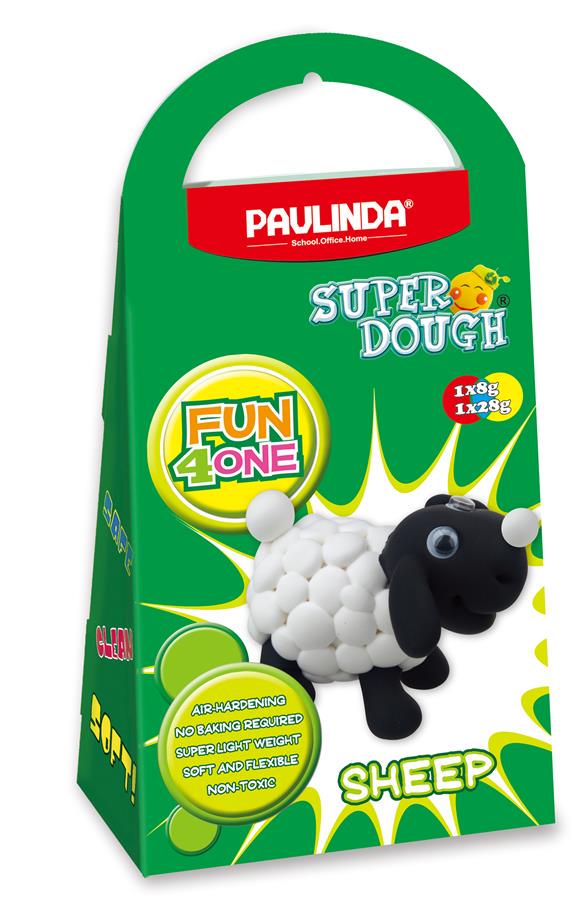 Маса для ліплення Paulinda Super Dough Fun4one з рухомими очима Овечка (PL-1564)