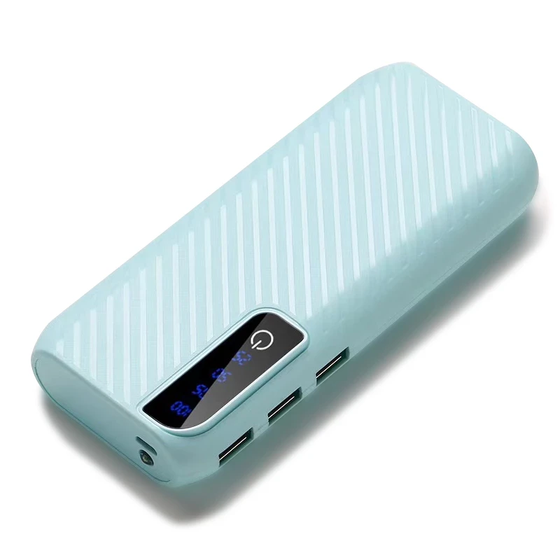 Повербанк Fashion 50000 mAh LED-дисплей 3 USB-выхода Голубой (LM-122-3053G)